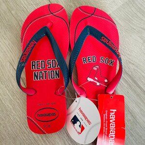 Havaianas Red Sox NBA Ruby Red Slippers Size US 6/7 BNWT